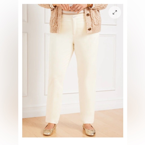 Talbots Pants - Talbots Ivory Straight Leg Pants
